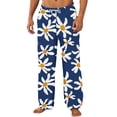 thumbnail image 3 of Ceisia Men Printed Brushed Warm Lounge Pants Elastic Waist Pocketed Home Gift Trousers, 3 of 4