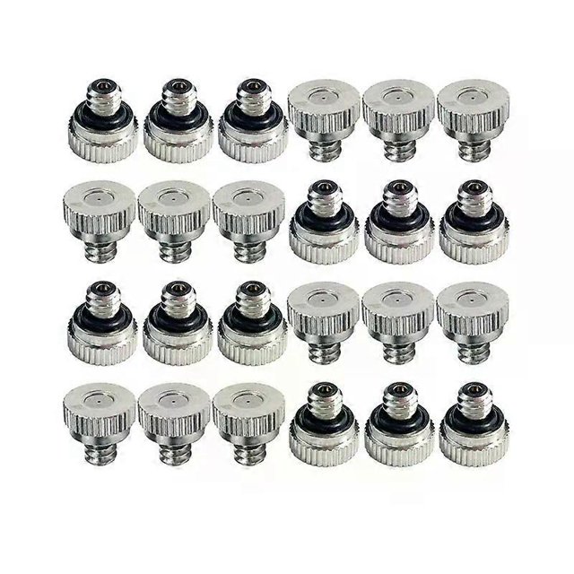 Nickel Plated Brass Misting Nozzle 01-05mm Orifice Threaded 10/24 Low Pressure Fog Nozzle Misting System Outdoor Cooling