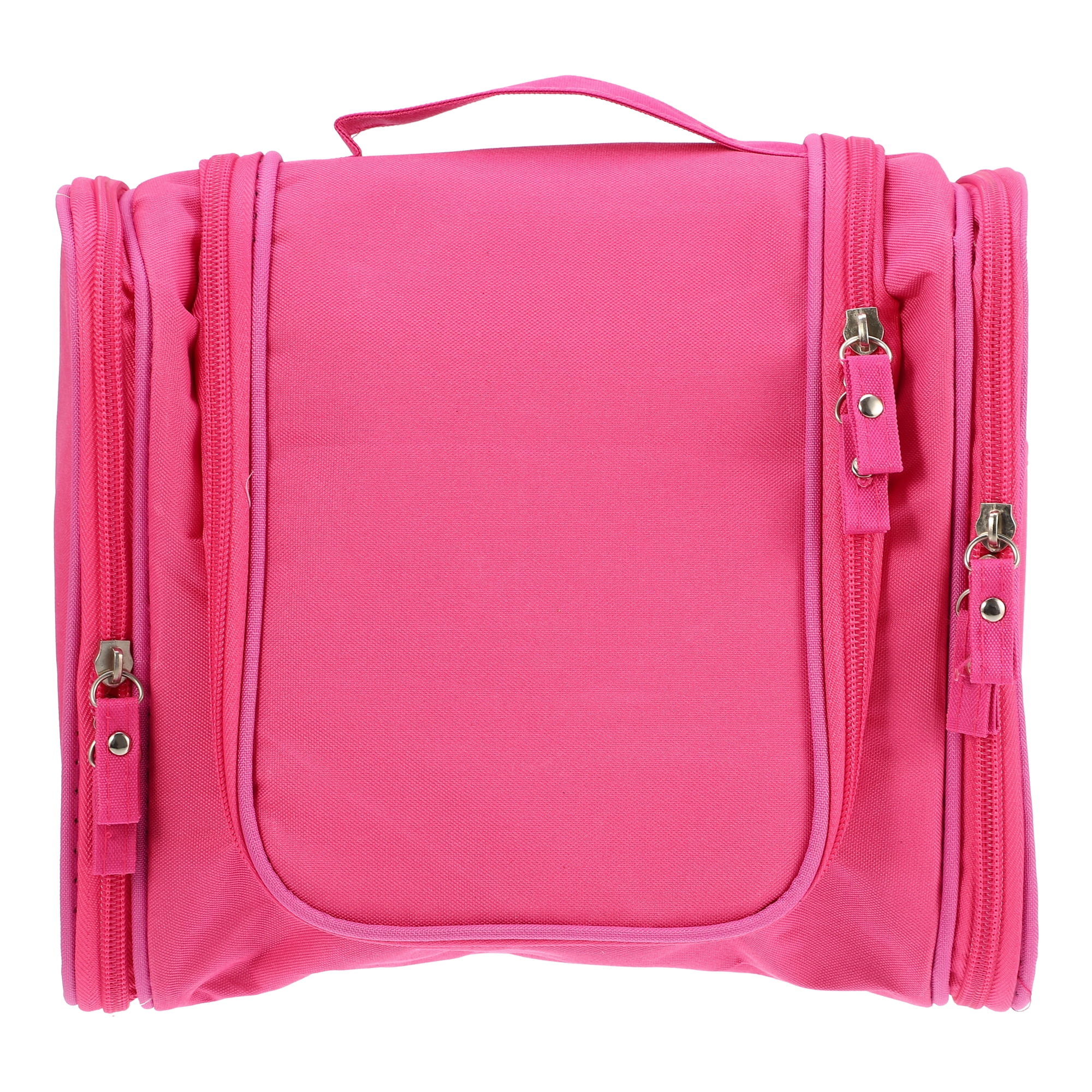 Unique Bargains Floral Makeup Bag Zipper Flower Cosmetic Pouch Rose Red