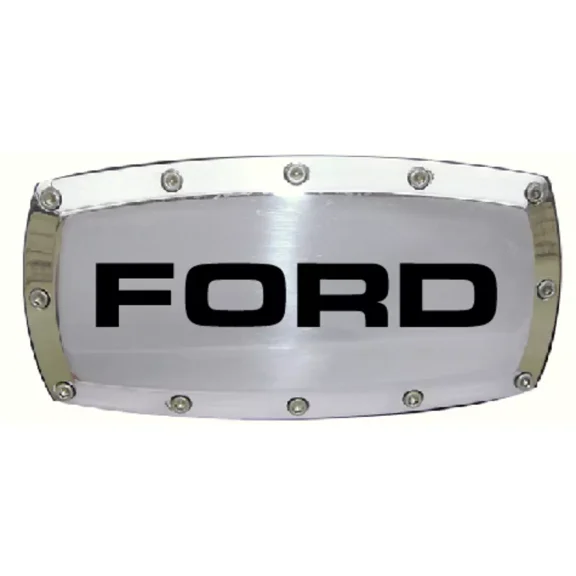 Ford Emblem Logo Polished-Billet Aluminum Tow Hitch Cover Plug Official Licensed