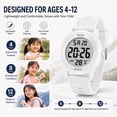 thumbnail image 3 of Kids Digital Watch for Age 4-12 Outdoor Multifunction Watch with Silicone Strap,EL Backlight,Alarm,Stopwatch,Waterproof Watch for Boys Girls, 3 of 8