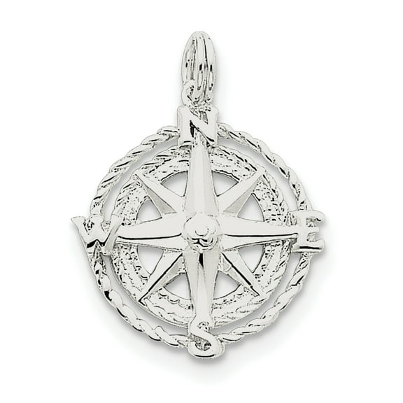 Sterling Silver Compass Charm