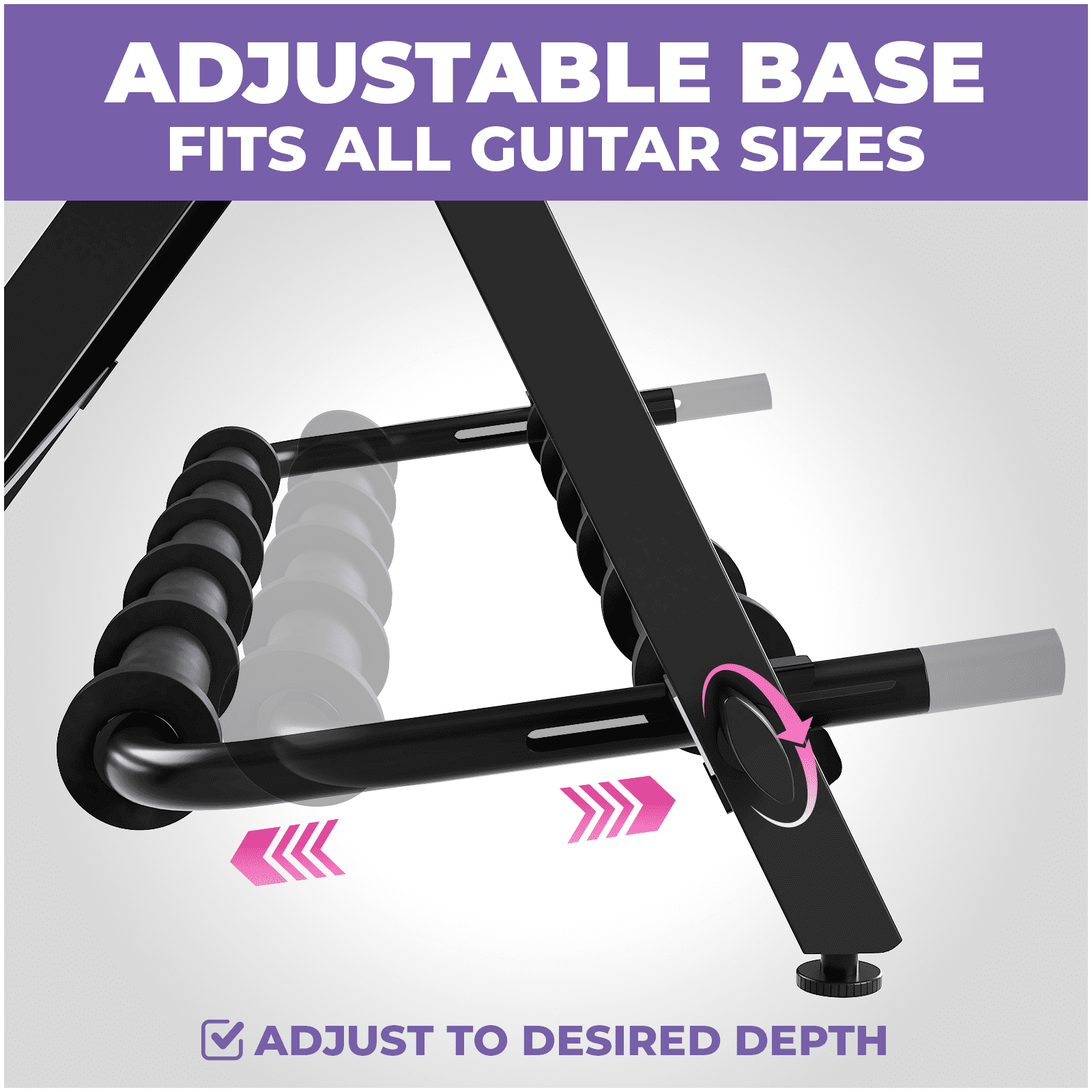 Liquid Stands Multi Guitar Stand Rack for 5 Guitars, Foldable Height Adjustable Design with 5 Neck Holders, 12 Foam Pad Separators, Floor Storage Guitar Rack for Multiple Instruments