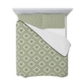 thumbnail image 7 of Sage Green Boho Geometric Twin XL Size Down Alternative Comforter, Lightweight Comforter Quilt Bedding Set with Pillow Shams Country Abstract Pattern All Seasons Bed Comforter Duvet Insert 68"x98", 7 of 7
