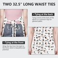 thumbnail image 6 of White Cow Moo Pattern Apron-Garden Aprons for Women with Pockets-Cotton Linen Waterproof Kitchen Cooking Gardening Aprons Adjustable for Kitchen,Cooking,BBQ and Salon 33x27 Inch, 6 of 7