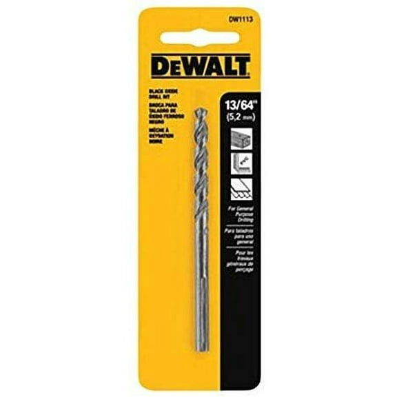 DEWALT ACCESSORIES DW1113 13/64" Black Oxide Bit