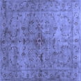thumbnail image 1 of Ahgly Company Machine Washable Indoor Square Abstract Blue Contemporary Area Rugs, 8' Square, 1 of 4