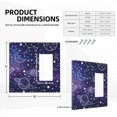 thumbnail image 4 of NICKSUN Galaxy Space Purple Combination Wall Plate, 2 Gang 1 Blank 1 Rocker Outlet Cover Decorative Switch Plate for Office Home Decor, 4.5 x 4.5 Inch, 4 of 7