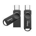 thumbnail image 1 of Unidad flash USB C Orlian de 128 GB, paquete de 2, 110 MB/s de lectura, negra, 1 of 7