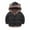 Black, variant on GEZHEN Winter and Fall Toddler Kids Baby Warm Jacket Outerwear Floral Hooded Zipper Padded Outwear for Girls Or Boys Girls' Basic Jacket Casual Style Rain Jacket Fashion