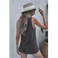 thumbnail image 1 of ABPHQTO Chaleco gris con estampado de eslogan de leopardo para mujer, 1 of 5