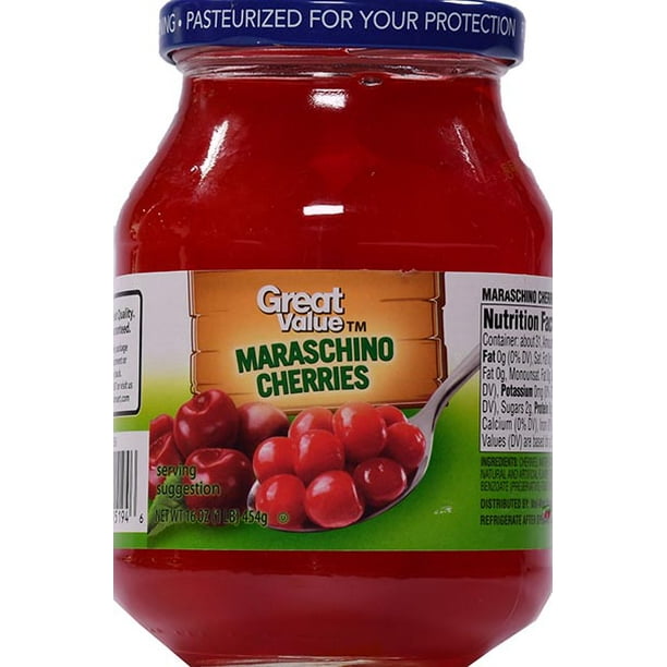 Great Value Maraschino Cherries, 16 oz