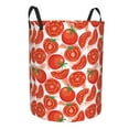 thumbnail image 2 of Balery Tomatoes Round Laundry Basket with Handles Waterproof Freestanding Laundry Hamper for Clothes Toys in the Dorm and Family-Medium, 2 of 8