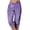 Purple, variant on WXLWZYWL Womens Capris Pants for Summer Casual Elastic High Waisted Crop Pants Floral Printed Comfy Travel 2024 Yoga Gym Leggings with Drawstring Cropped Beach Pants