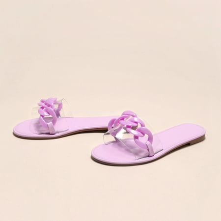 

Vedolay Women Summer Babouche Women s Ida Bow Flat Sandal Slippers Purple 8