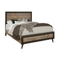 thumbnail image 2 of Home Design Janet Full Bed Frame with Wood Grain Panel Headboard and Footboard, Natural Oak, Easy assembly, 2 of 6