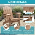 thumbnail image 5 of Ciokea Wood Adirondack Chairs Set of 2 Outdoor Folding Patio Chairs Fire Pit with Cup Holder Porch Garden Brown, 5 of 9