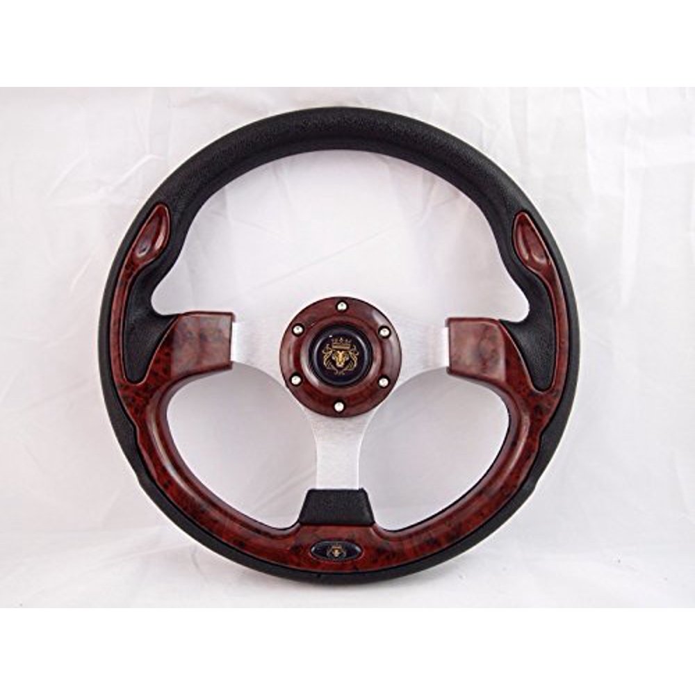 New World Motoring Boat Steering wheel W/ Adapter 3 spoke boats with 3/4" tapered key Marine