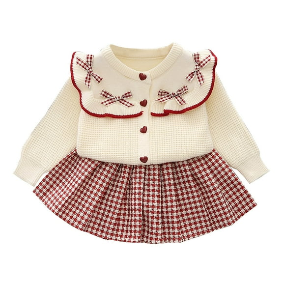 Bnwani Long Sleeve Toddler Shirts Girls White Crew Neck Fashion Tops 0-6 Months