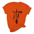 thumbnail image 5 of Dadaria Matters Tee pour Femmes Chemise Orange Manches Courtes T-Shirt Col Rond Hauts Attrape-Rêves d'Été Blouses TG, 5 of 5