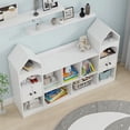 thumbnail image 5 of Vabches Kids Bookcase and Toy Storage Organizer, Children Bookshelf, Castle Shape, Playroom Furniture Multipurpose Shelf for Toddlers to Organize Toys and Books Magic Castle, White, 5 of 7