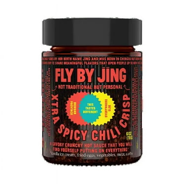 Fly By Jing Xtra Spicy Sichuan Chili Crisp, All-Natural and Vegan Extra Spicy Hot Sauce, 6 oz Regular