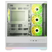 MSI MAG PANO 110R PZ WHITE Mid-Tower Chassis, 270-degree Panoramic Display, Airflow Optimization, ATX/Micro-ATX/Mini-ITX