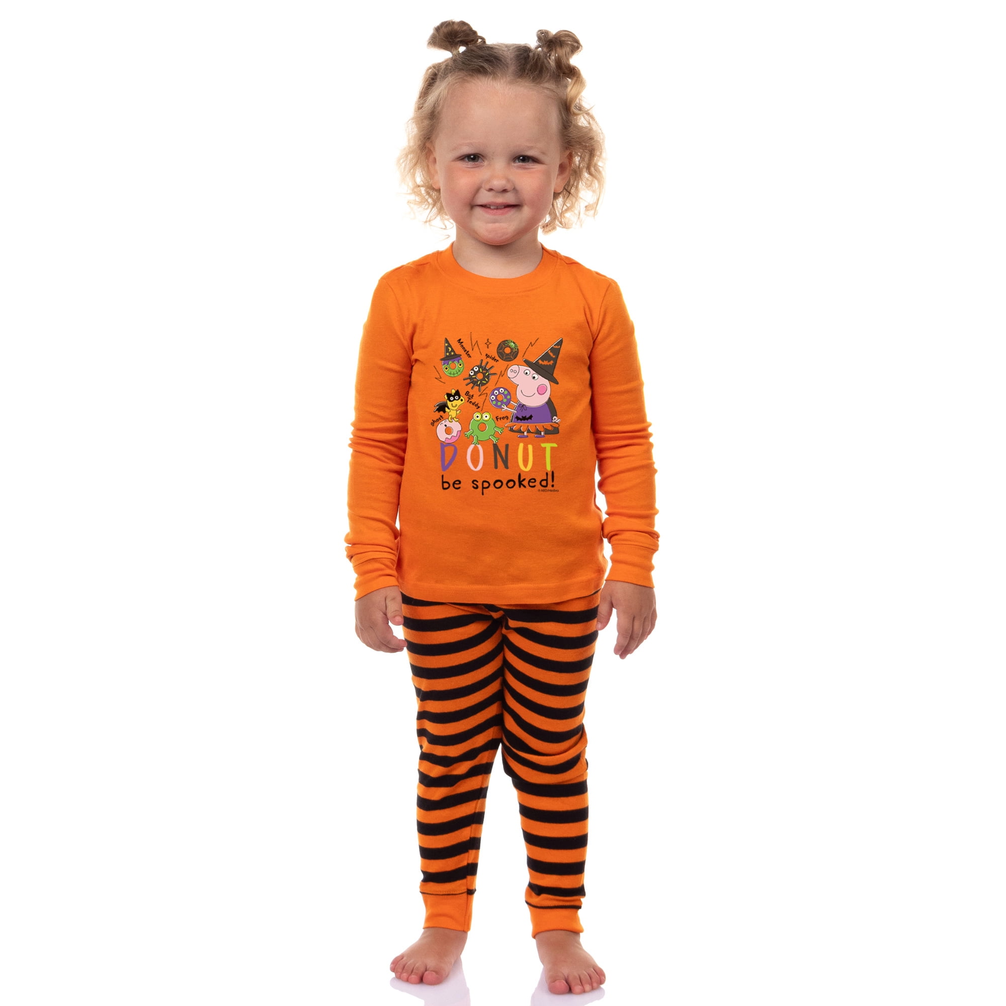 Peppa Pig Toddler Pajamas Halloween Fun Shirt and Pant Tight Fit Set