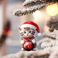 thumbnail image 4 of 1Set Cat Christmas Hanging Ornament Acrylic Christmas Ornament Festive Acrylic For Holiday Home Decor (Color8), 4 of 9