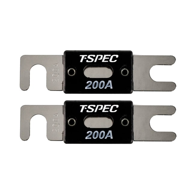 Fusibles ANL Serie T-Spec V8 V8-ANL200, 200 A, niquelados, paquete de 2