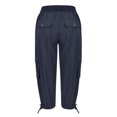 thumbnail image 6 of BLVB Women's Cargo Capris Hiking Pants Lightweight Summer Outdoor Athletic Travel Trousers Casual Loose with Pockets, 6 of 7