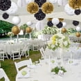 thumbnail image 5 of EpiqueOne 22pc Black, White, and Gold Decorative Party Decoration Kit with Paper Pom Poms and Lanterns, 5 of 9