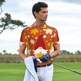 thumbnail image 3 of Honeii Happy Thanksgiving Three Gnomes print Polo Shirt, a classic short-sleeved, button-down golf shirt designed for men, 3 of 6