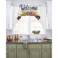 thumbnail image 2 of Cow Flower Kitchen Swag Valances for Windows, Cute Farm Animal Pastoral Pastel Blooms Swag Valances Curtains for Living Room, Rod Pocket Window Treatments for Bathroom, Bedroom, Cafe, 56"x36", 2 of 6