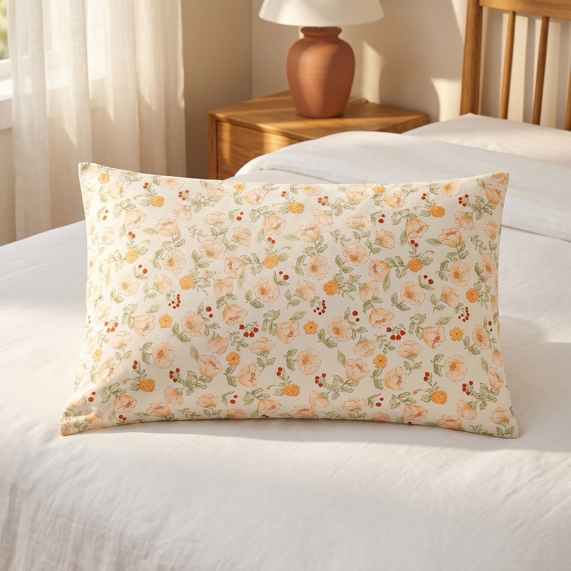 Unique Bargains 2 Pack Pillowcase Smooth Envelope Closure Wrinkle Resistant Yellow C