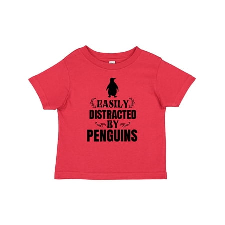 

Inktastic Easily Distracted by Penguins Gift Baby Boy or Baby Girl T-Shirt