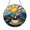 Acrylic 3.5 Inch, variant on Coffee Cup Sunset Glass Suncatcher, Warm Evening Window Hanging Decor with Mountain Sunset Scene