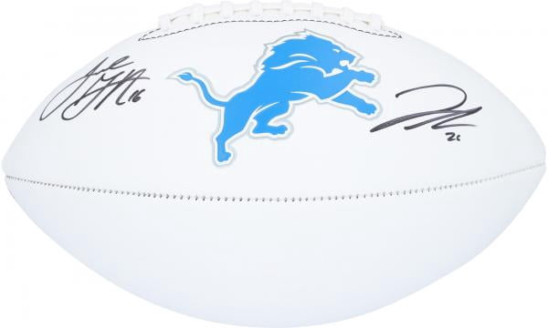 Jared Goff & Jahmyr Gibbs Detroit Lions Dual-Signed Franklin White Panel Football - Fanatics Authentic Certified