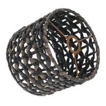 HOMEMAXS Hand Woven Rattan Lamp Shade Lamp Shades Natural Rattan Decor Lamp Shade For Living Room Dining Room