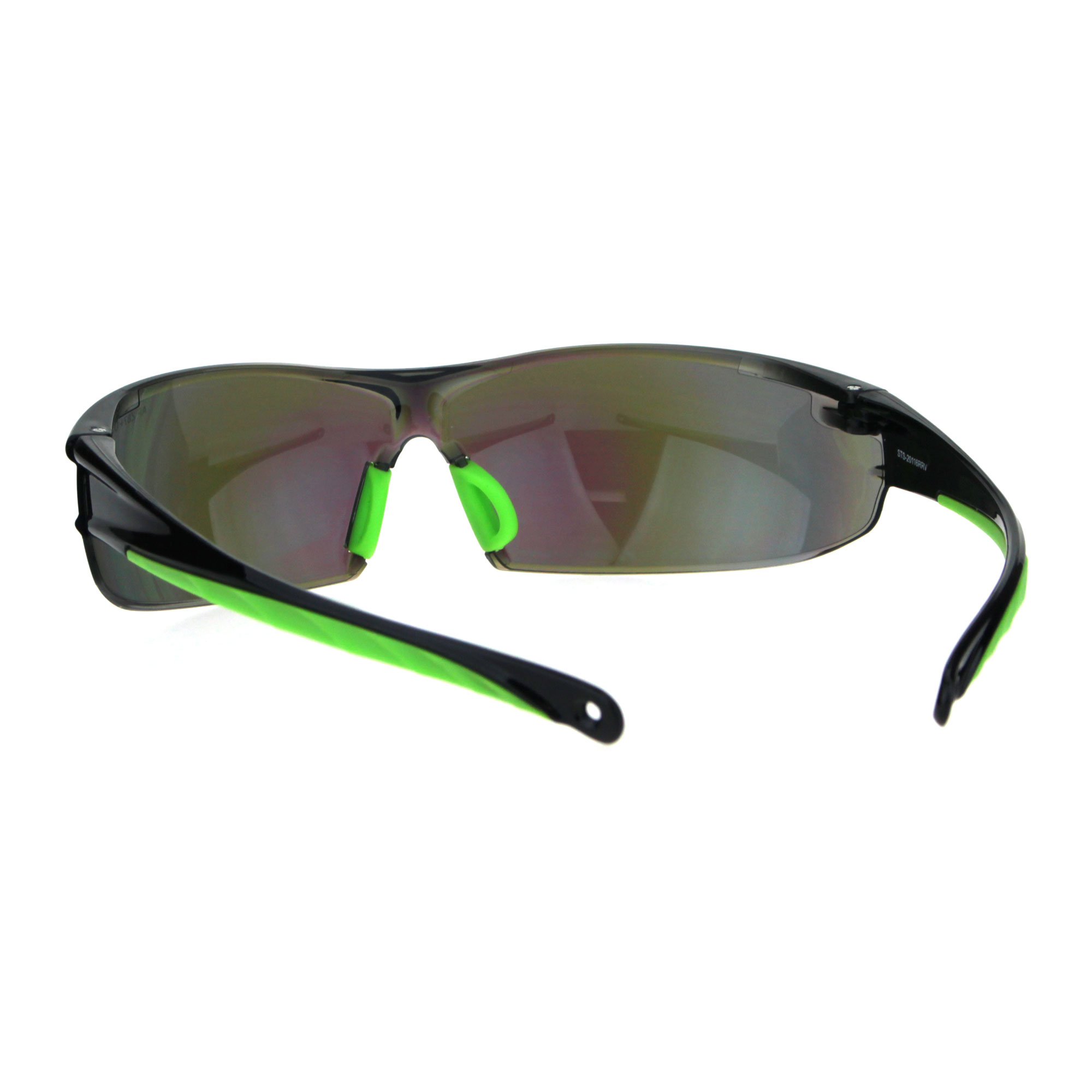 ANSI Z87.1 Warp Around Mens Shatterproof Safety Glasses U6 L3 Mirror ...