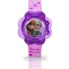 Disney Frozen Unisex Child Watch Featuring Elsa and Anna with Flower Dial in Purple Silicone Printed Strap (FZN3744WM)