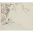 thumbnail image 2 of Hua Yan 23x20 Black Ornate Framed Double Matted Museum Art Print Titled: A Man Reclines Beneath an Overhanging Branch (1700s), 2 of 5