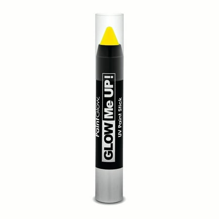 PaintGlow UV Glow Party Makeup 3.5g Neon Paint Stick, Yellow