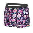 thumbnail image 2 of Daiia cute Skull rainbow mushroom Men's Underwear Boxer Briefs, Cotton Stretch Moisture-Wicking Underwear-Small, 2 of 9