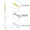thumbnail image 4 of Uxcell 10"x3/8" Drinking Straw Cleaning Brush Reusable Pipe Tube Cleaner Brush Yellow 10Pcs, 4 of 6