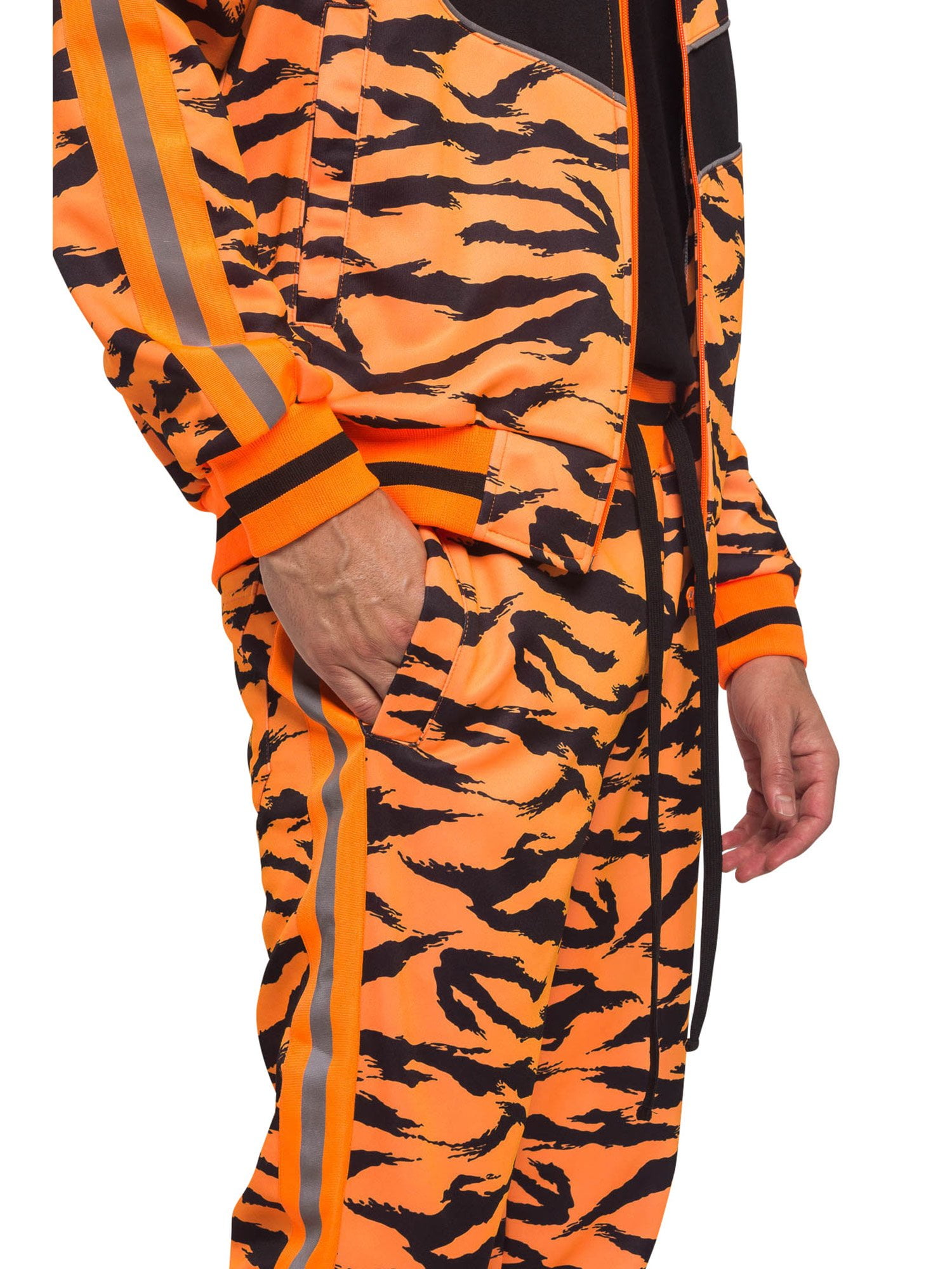 【BAON】[unisex] sporty color matching track over L/S T G-Style USA Warm Men's Big & Tall Jogger Tiger Stripe Track