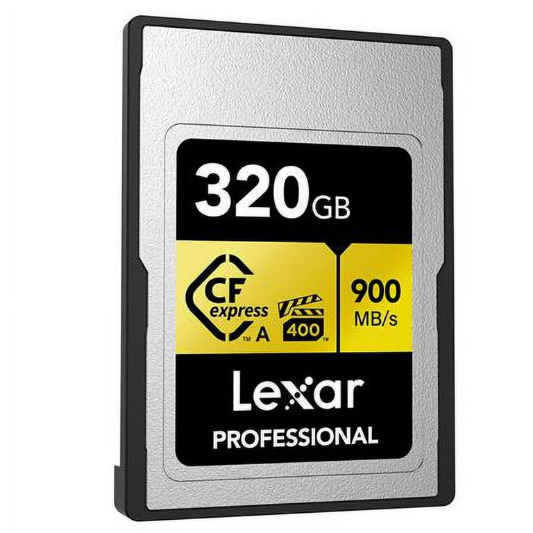Lexar 320GB Professional CFexpress Type A Card GOLD Series with CFexpress  Card Reader