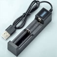 thumbnail image 4 of 5X Cargador de BateríA USB 1 Ranura Cargador de BateríA de Litio Recargable de Carga RáPida Universal para 18650 26650 14500 16340, 4 of 5