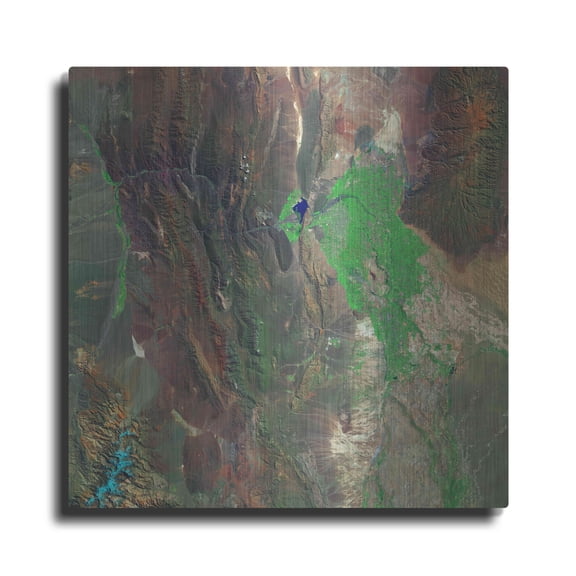 Luxe Metal Art 'Earth as Art: Barreal Blanco,' Metal Wall Art, 36"x36"