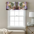 thumbnail image 3 of Spring Flowers Valance Curtain Oil Painting Colored Floral Window Scene Window Valances Rod Pocket Short Curtains Window Treatments for Kitchen Bedroom Bathroom Laundry 60" x 14", 3 of 9